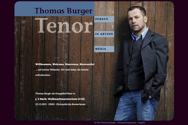 Thomas Burger Tenor Startseite